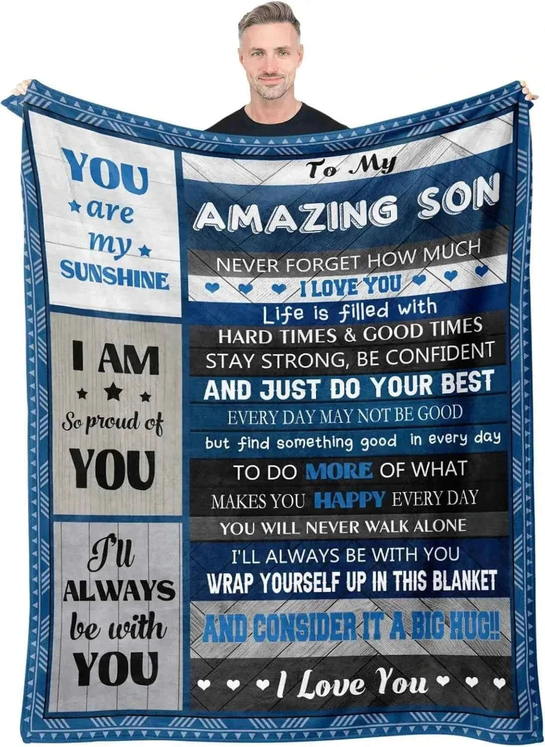Goddaughter Gifts from Godmother Godfather Godparents for Godson Baptism Gifts for Girl  Boys First 1st Gifts Blanket 60''x50''
