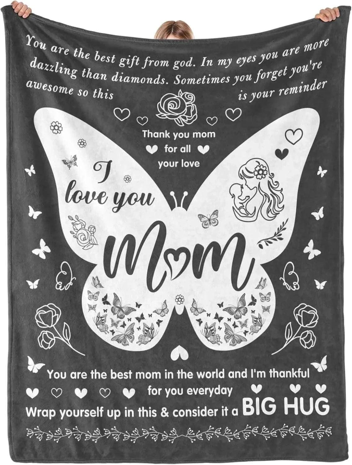 Perfect Gift to Mom Peace Blanket for Anniversary Birthday Mothers Day Fathers day for Mom Dad Wife Sister Grandma Abuela Throw Namahfad