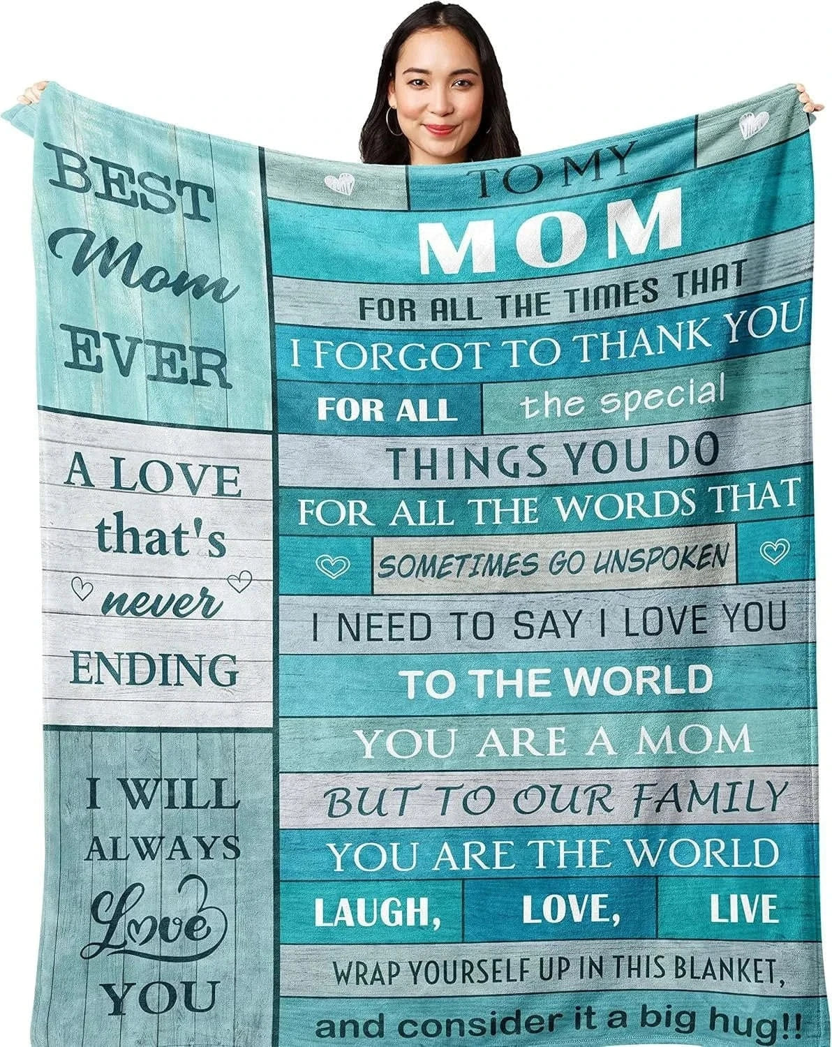 Perfect Gift to Mom Peace Blanket for Anniversary Birthday Mothers Day Fathers day for Mom Dad Wife Sister Grandma Abuela Throw Namahfad