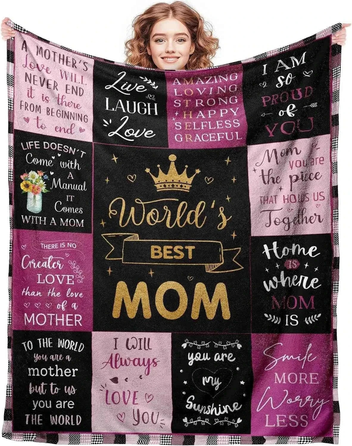 Perfect Gift to Mom Peace Blanket for Anniversary Birthday Mothers Day Fathers day for Mom Dad Wife Sister Grandma Abuela Throw