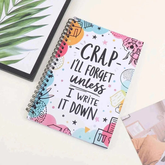 "I'll Forget Unless I Write It Down" Spiral Notebook - 100 Page Cute Daily Planner Journal for Women, Men, School, Gift