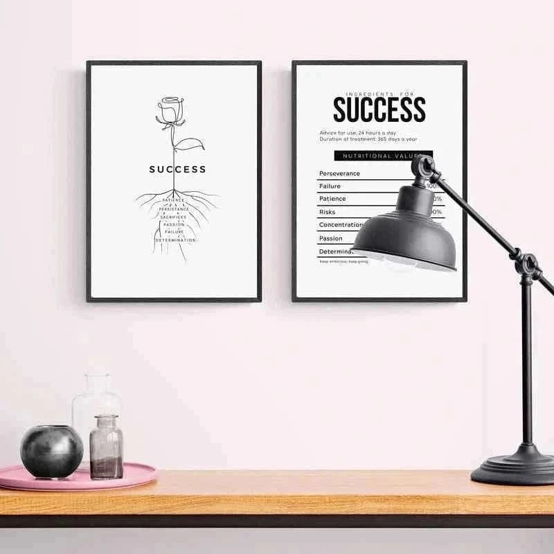 Canvas Painting Quotes Letters Wall Art Kitchen Posters and Prints Ofiice Black and White Wall Pictures for Living Room