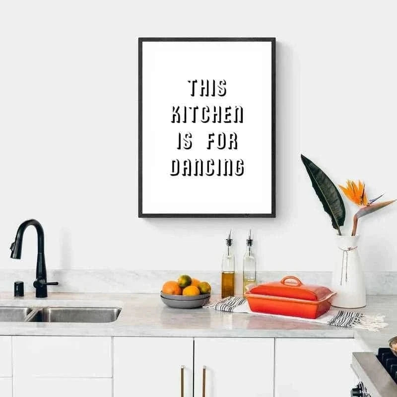 Canvas Painting Quotes Letters Wall Art Kitchen Posters and Prints Ofiice Black and White Wall Pictures for Living Room