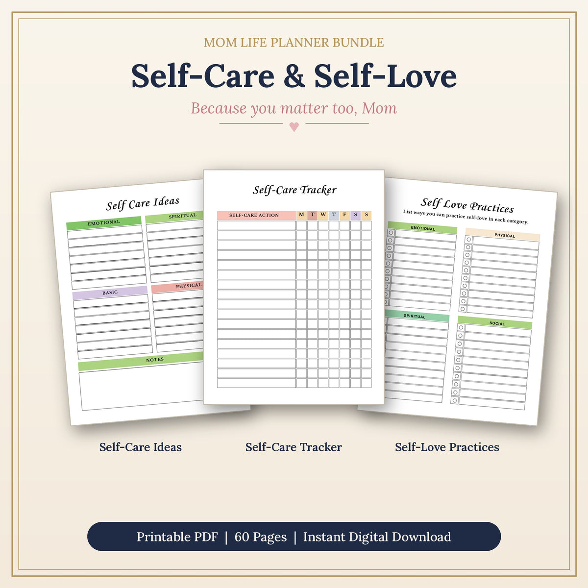 Mom Life Planner Bundle | Printable Daily, Weekly & Monthly Planner (PDF)