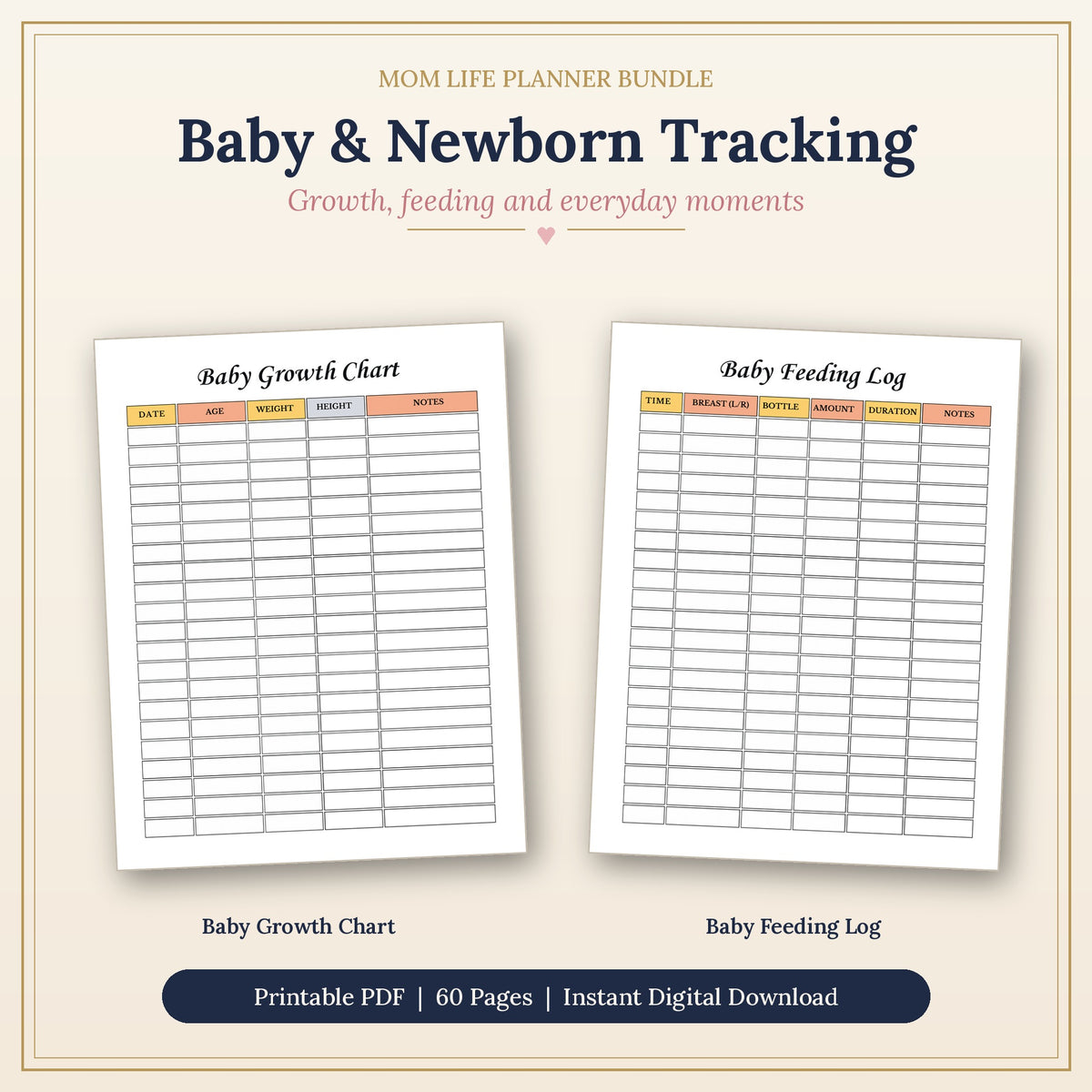 Mom Life Planner Bundle | Printable Daily, Weekly & Monthly Planner (PDF)