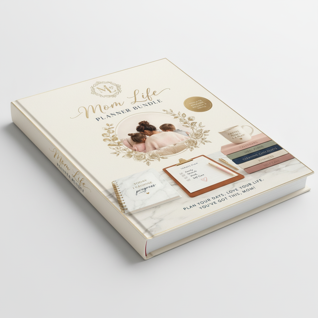 Mom Life Planner Bundle | Printable Daily, Weekly & Monthly Planner (PDF)