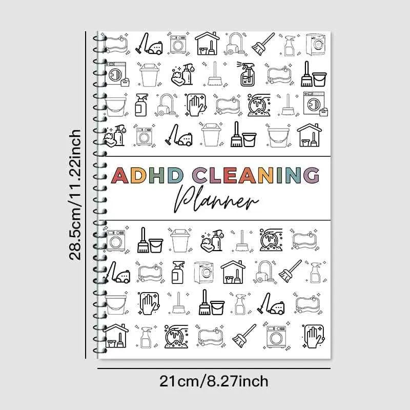 Multi-Action Cleaning Planner Coil Notebook – Home Cleaning & Organization Journal