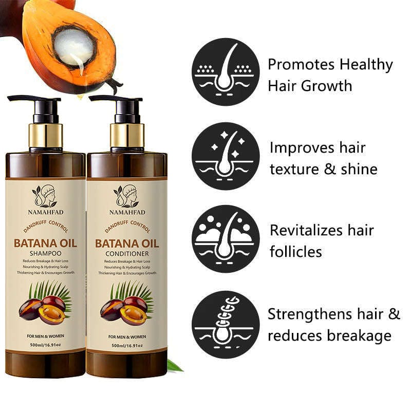 Namahfad Batana Conditioner bottle displayed with product texture on a neutral backdrop.  