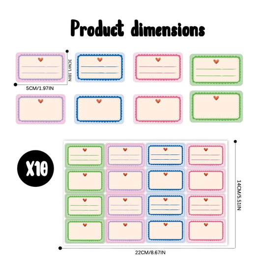 Namahfad 160-piece vintage self-adhesive labels for kitchen jars and spice bottles in assorted pastel colours