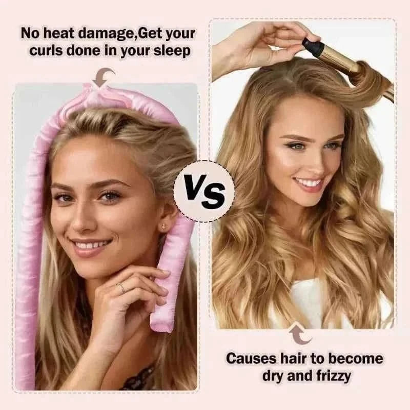 No-Heat Curling Iron Set Night Cap Hair Roller Set Lazy Hair Curlers Headband Hairs Rollers Bristle Brush Hair Styling Tools