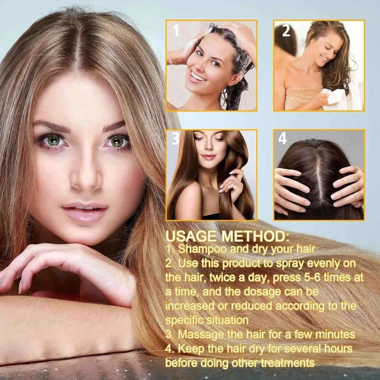 Biotin Fast Hair Growth Products Anti Hair Loss Serum Spray Prevent Baldness Treatment Scalp Beard Beauty Hair Care Product