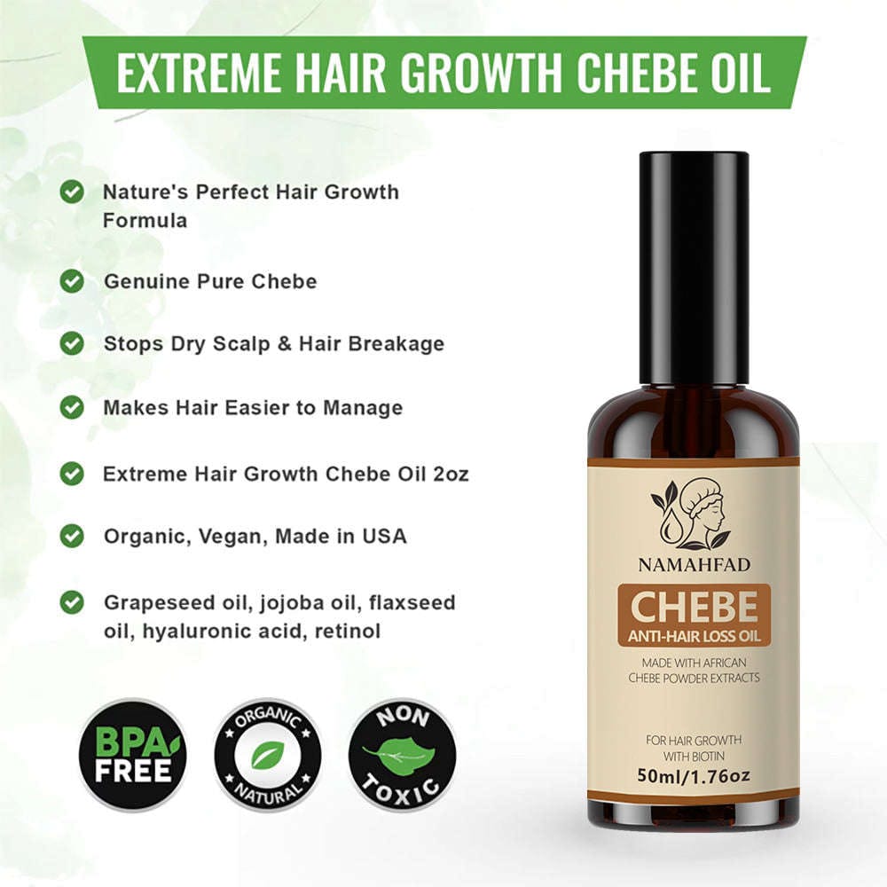 Namahfad Chebe Growth Oil 2-Pack | Strengthening & Moisturizing Namahfad