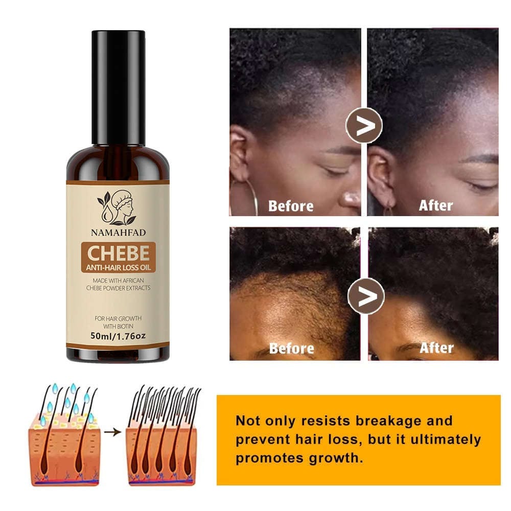 Namahfad Chebe Growth Oil 2-Pack | Strengthening & Moisturizing Namahfad