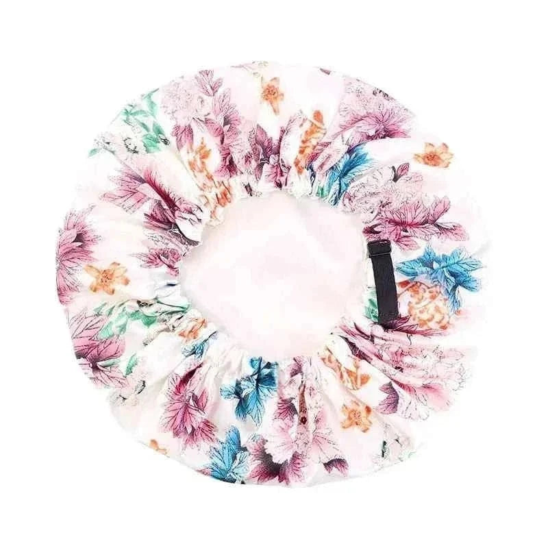 Newly Hair Satin Bonnet For Sleeping Shower Cap Silk Bonnet Bonnet Women Night Sleep Cap Head Cover Wide Elastic Band