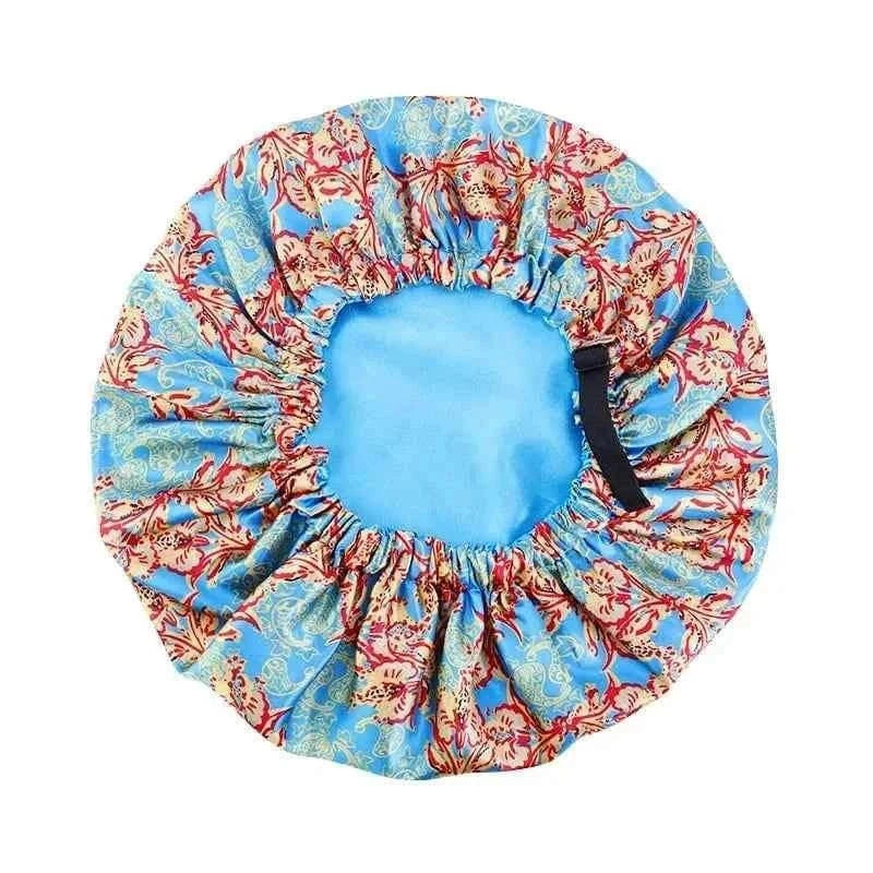 Newly Hair Satin Bonnet For Sleeping Shower Cap Silk Bonnet Bonnet Women Night Sleep Cap Head Cover Wide Elastic Band