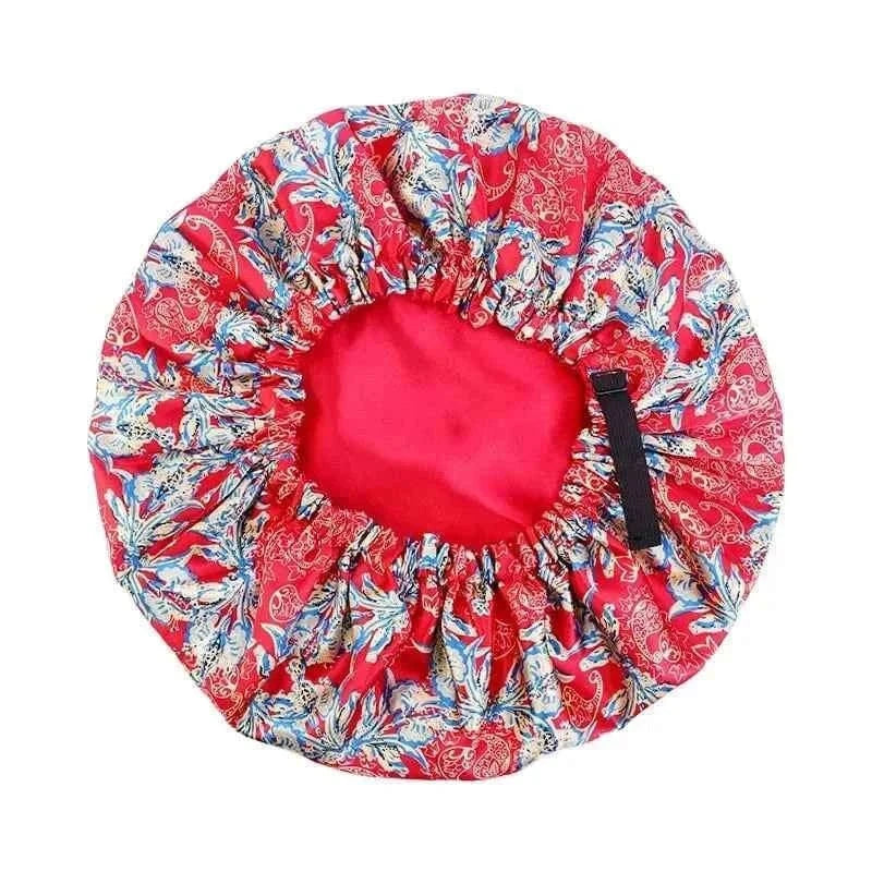 Newly Hair Satin Bonnet For Sleeping Shower Cap Silk Bonnet Bonnet Women Night Sleep Cap Head Cover Wide Elastic Band