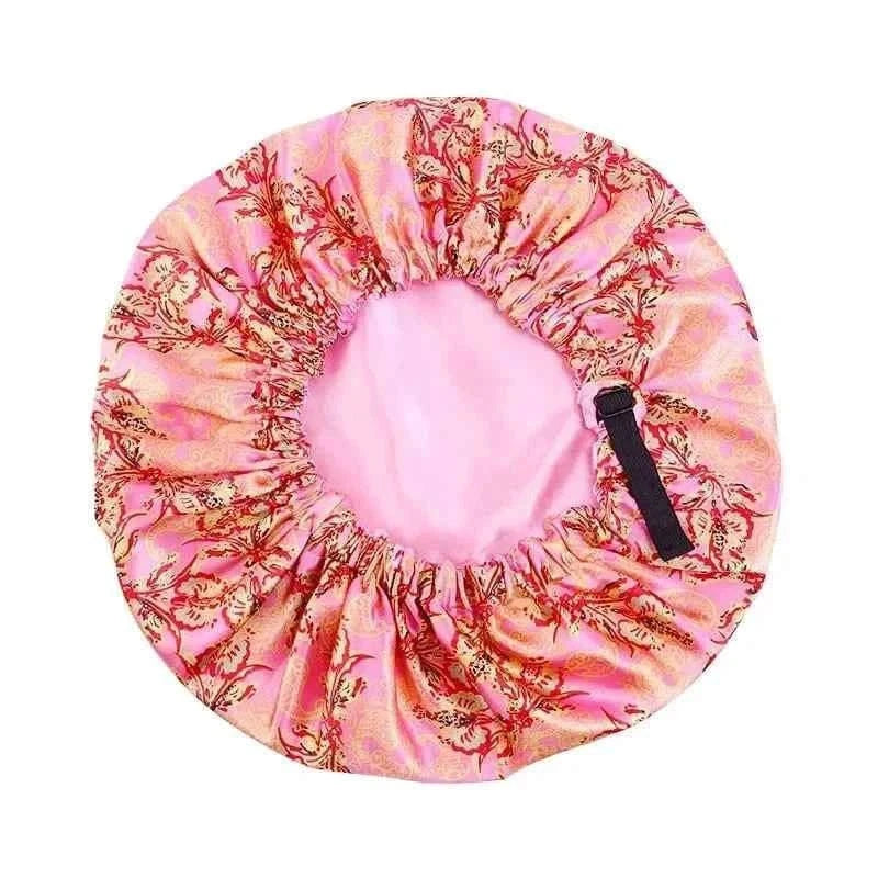 Newly Hair Satin Bonnet For Sleeping Shower Cap Silk Bonnet Bonnet Women Night Sleep Cap Head Cover Wide Elastic Band