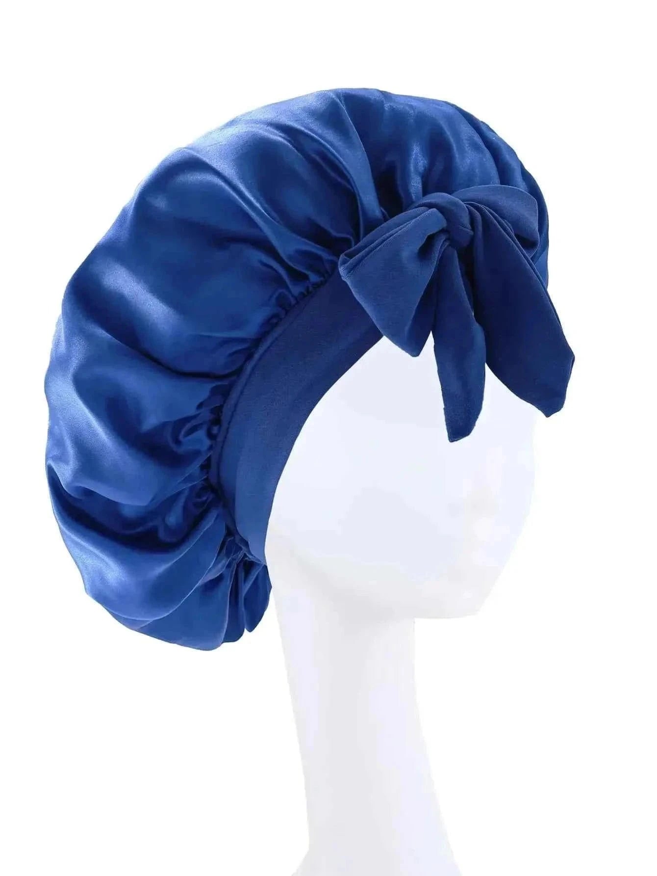 Silk Bonnet Sleeping Womens Satin Bonnet Hair Night Sleep Cap Tie Band CurlyHat Scarf Wrap Curly Hair Bonnets Beauty