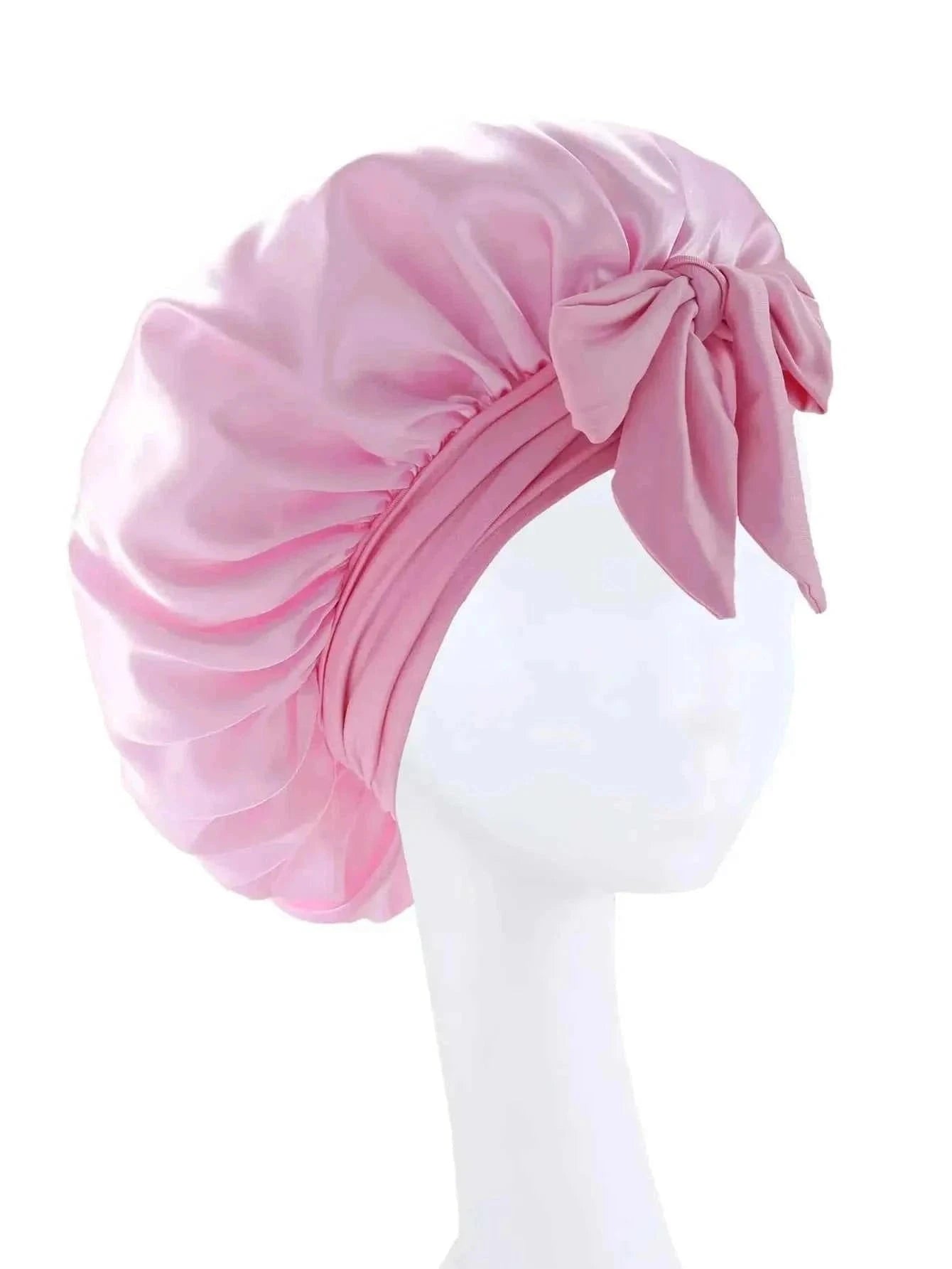 Silk Bonnet Sleeping Womens Satin Bonnet Hair Night Sleep Cap Tie Band CurlyHat Scarf Wrap Curly Hair Bonnets Beauty