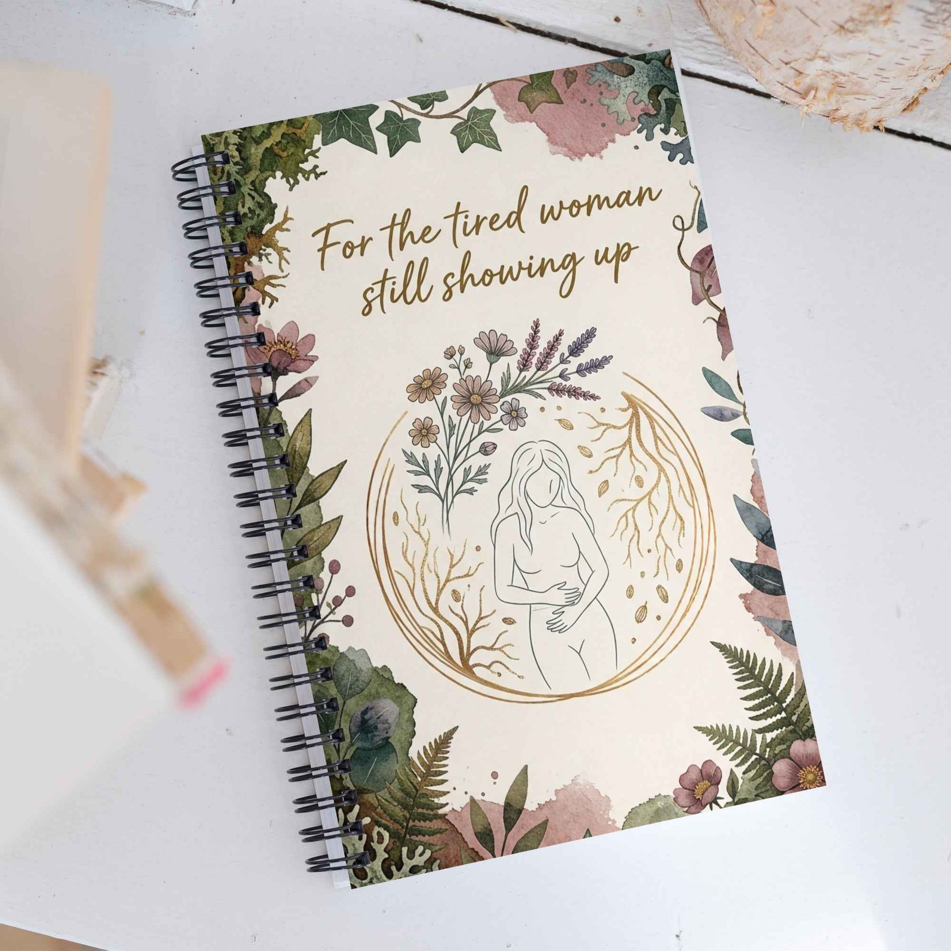 For the tired woman Spiral notebook