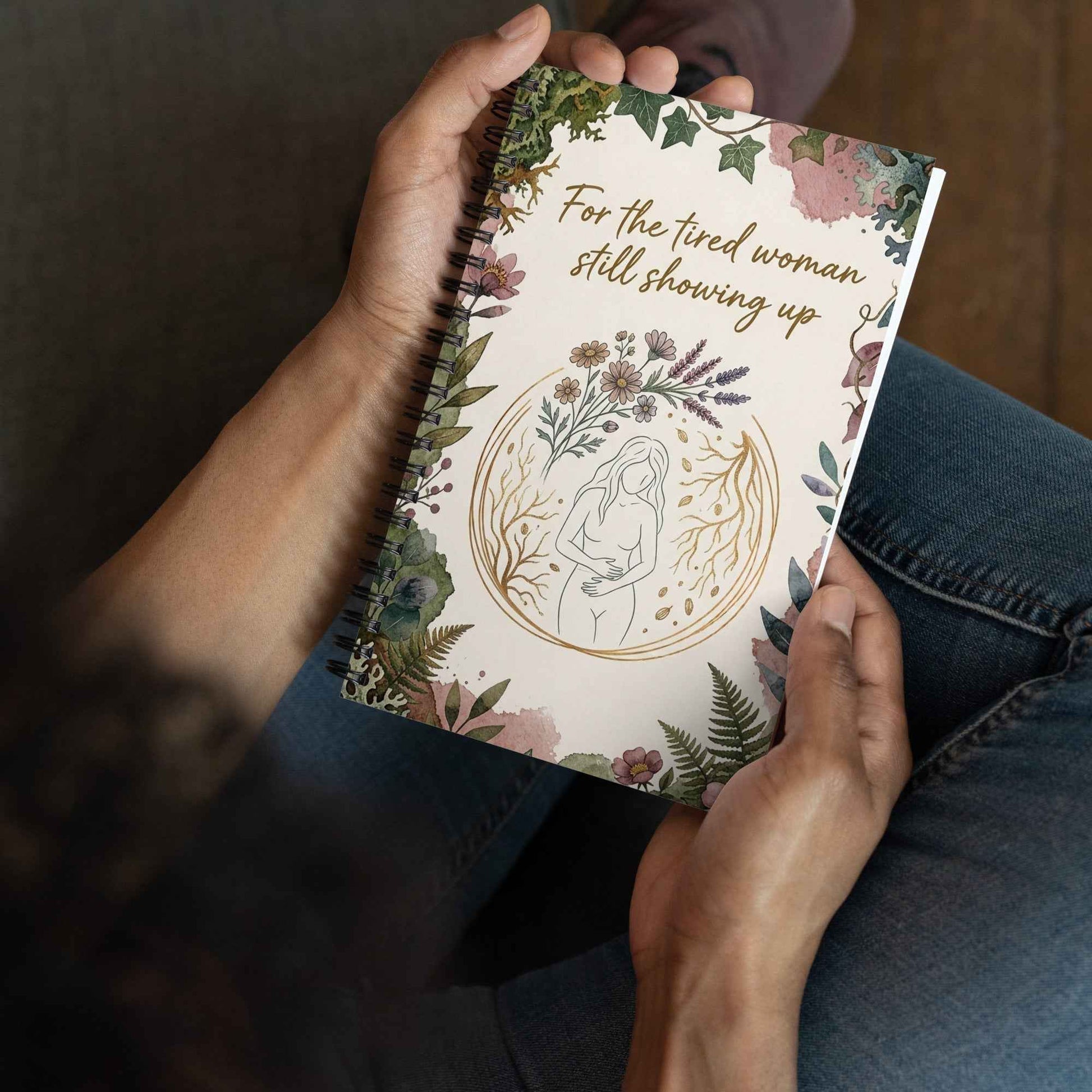 For the tired woman Spiral notebook