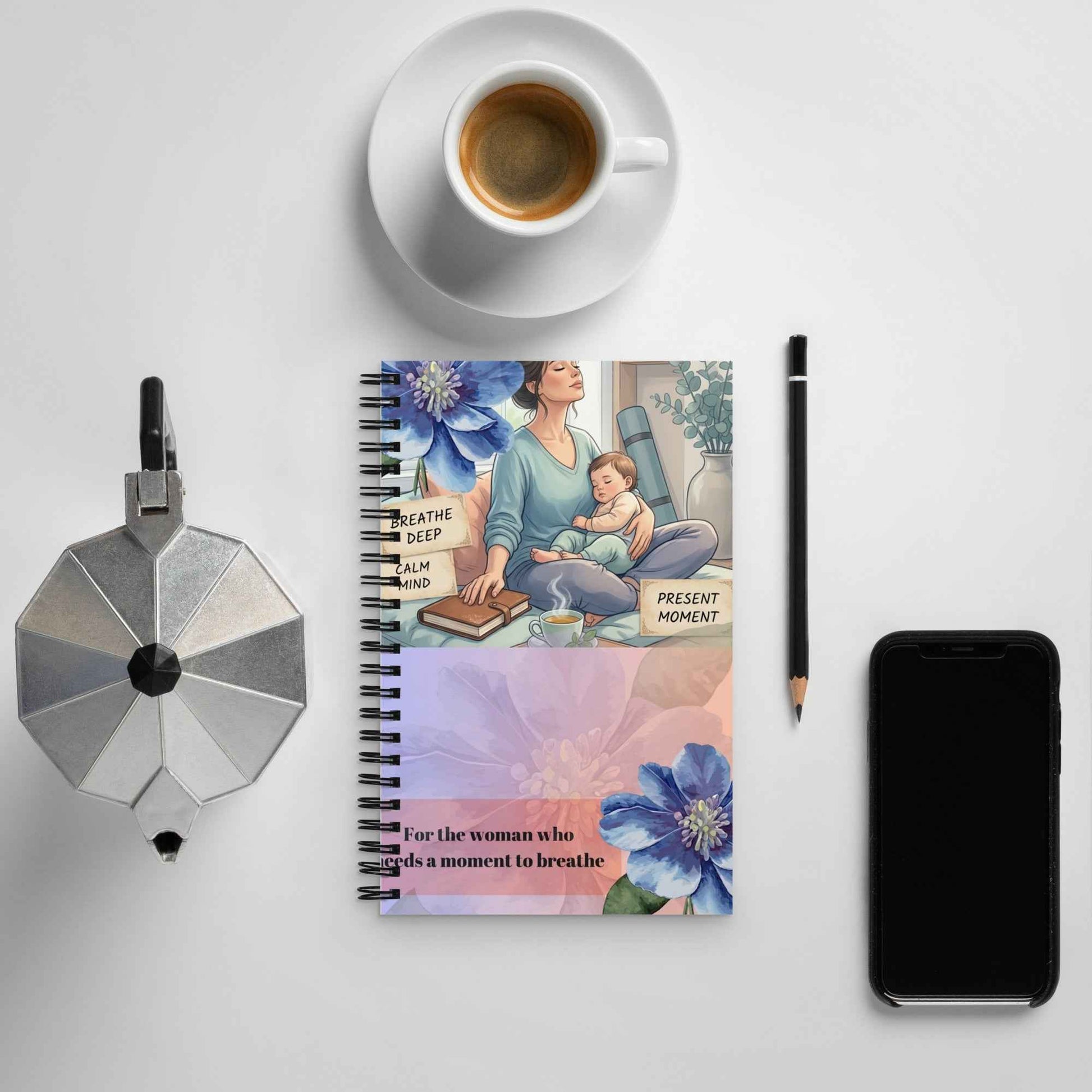 Moment to breathe Spiral notebook