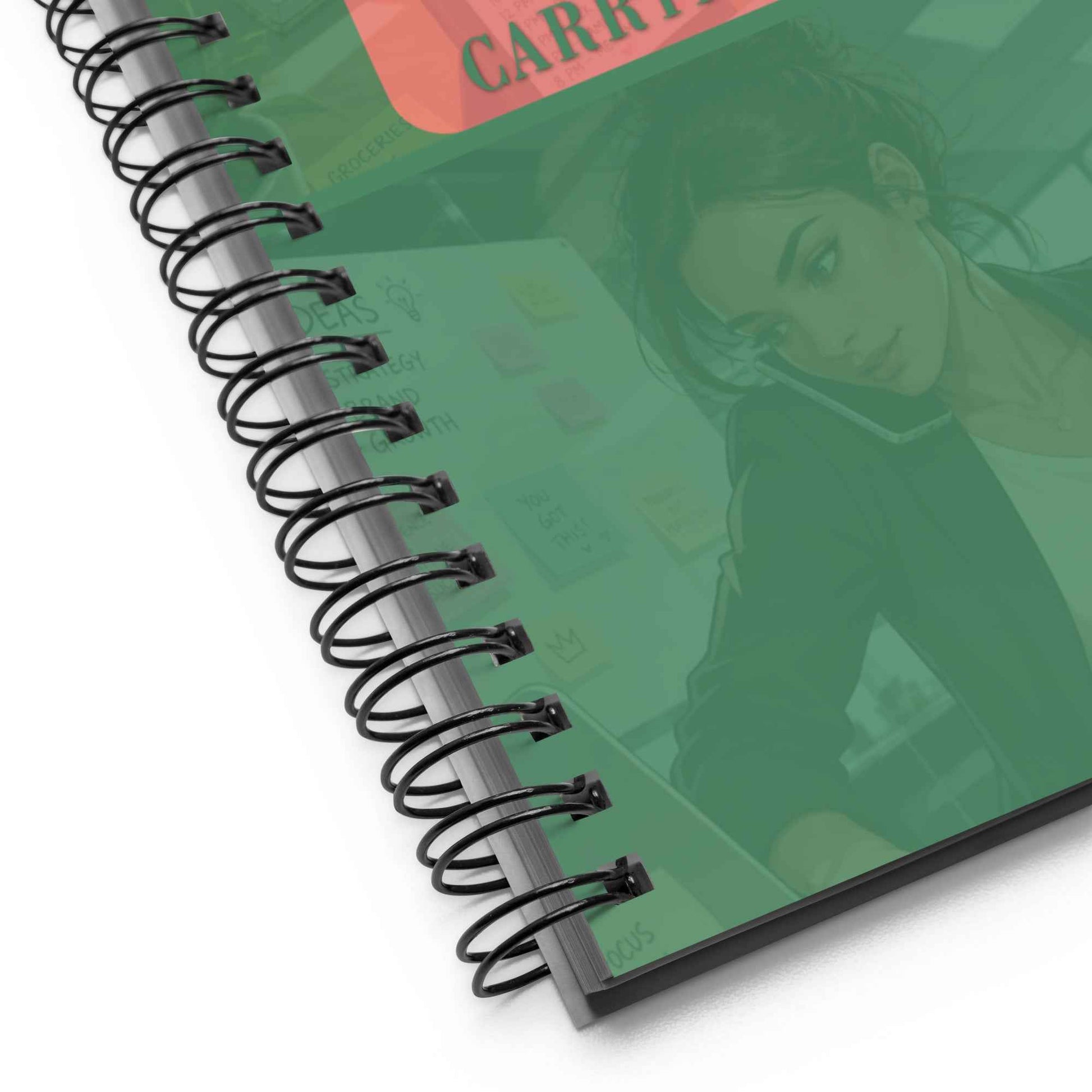 For The Woman Carrying It All Spiral notebook