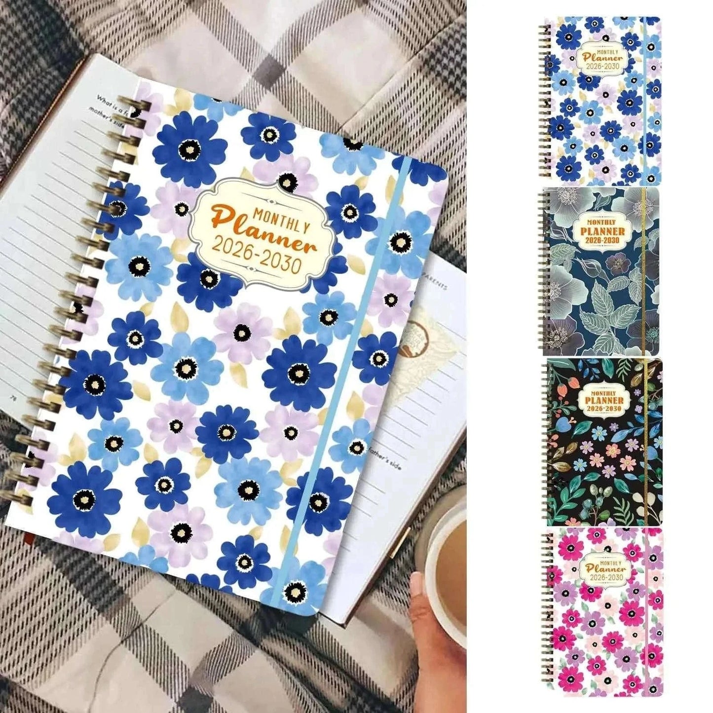 Coil Bound Monthly Planner 2026-2030 Long-Term Planning Datebooks Weekly And Monthly Planner For School Student Business