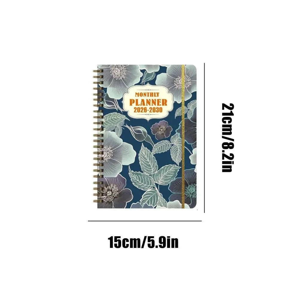 Coil Bound Monthly Planner 2026-2030 Long-Term Planning Datebooks Weekly And Monthly Planner For School Student Business Namahfad
