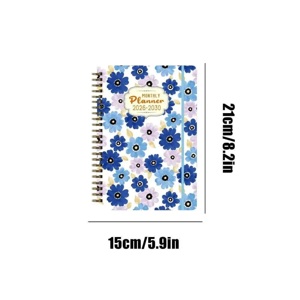 Coil Bound Monthly Planner 2026-2030 Long-Term Planning Datebooks Weekly And Monthly Planner For School Student Business Namahfad