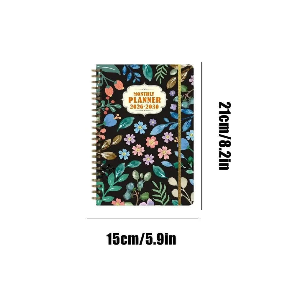 Coil Bound Monthly Planner 2026-2030 Long-Term Planning Datebooks Weekly And Monthly Planner For School Student Business Namahfad