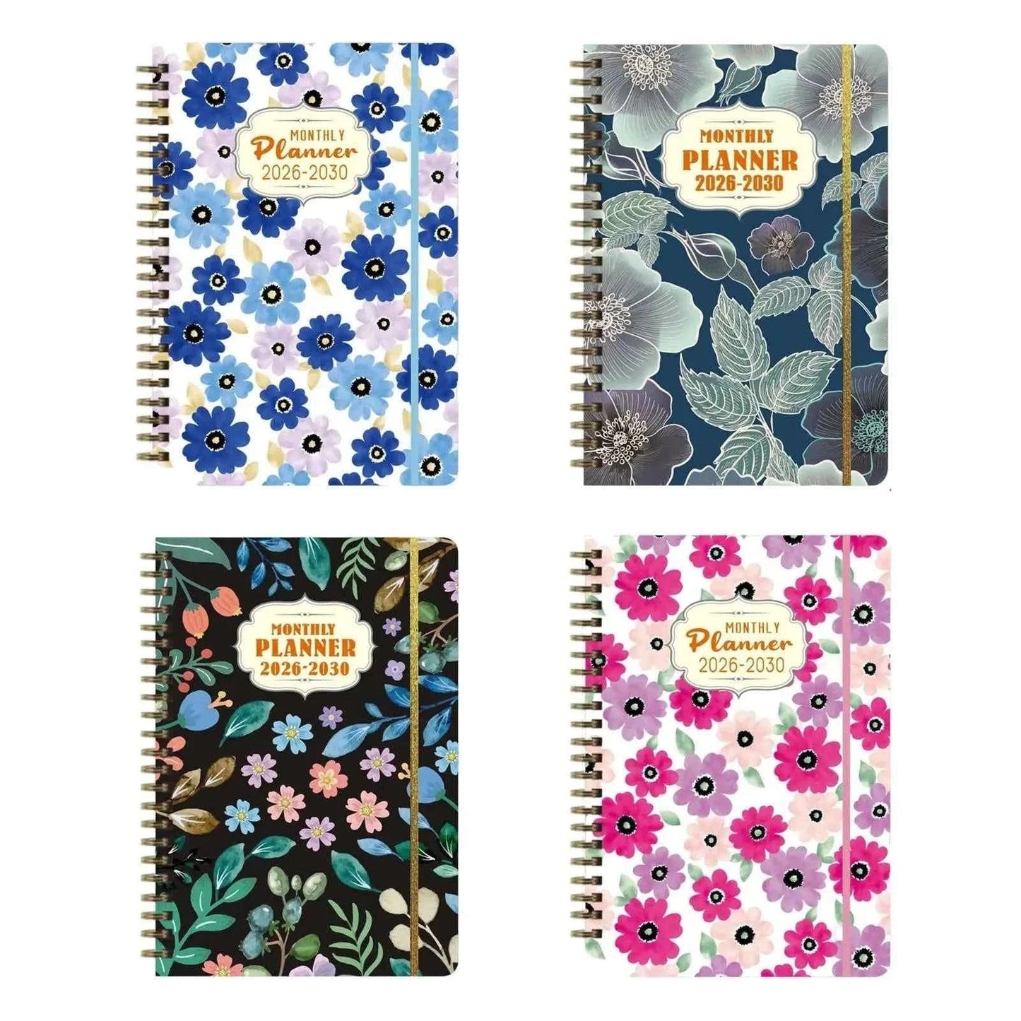 Coil Bound Monthly Planner 2026-2030 Long-Term Planning Datebooks Weekly And Monthly Planner For School Student Business