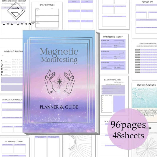 96pages Journal Abundance Writable Notebook with Two Bookmarks, Perfect for Affirmation Guides, Happiness and Success Workbook