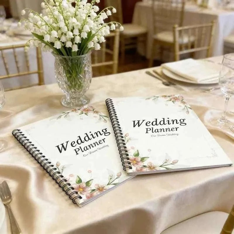 Wedding Planner Hardcover Planning Bridal Book Organizer Notebook Notepad Diary Engagement Calendar Book Diary Love Witness Gift
