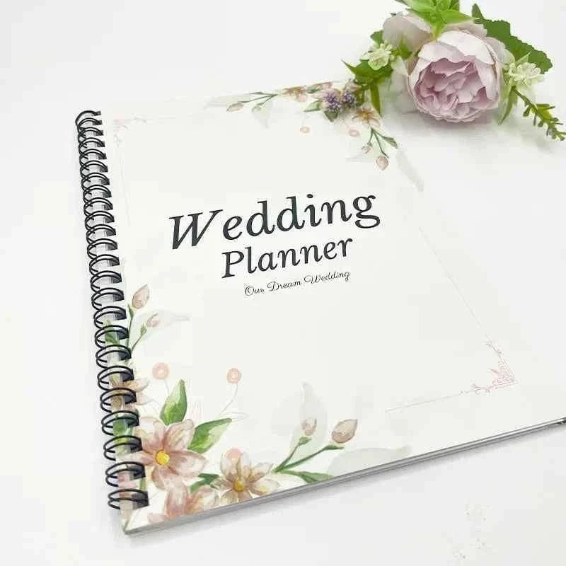 Wedding Planner Hardcover Planning Bridal Book Organizer Notebook Notepad Diary Engagement Calendar Book Diary Love Witness Gift