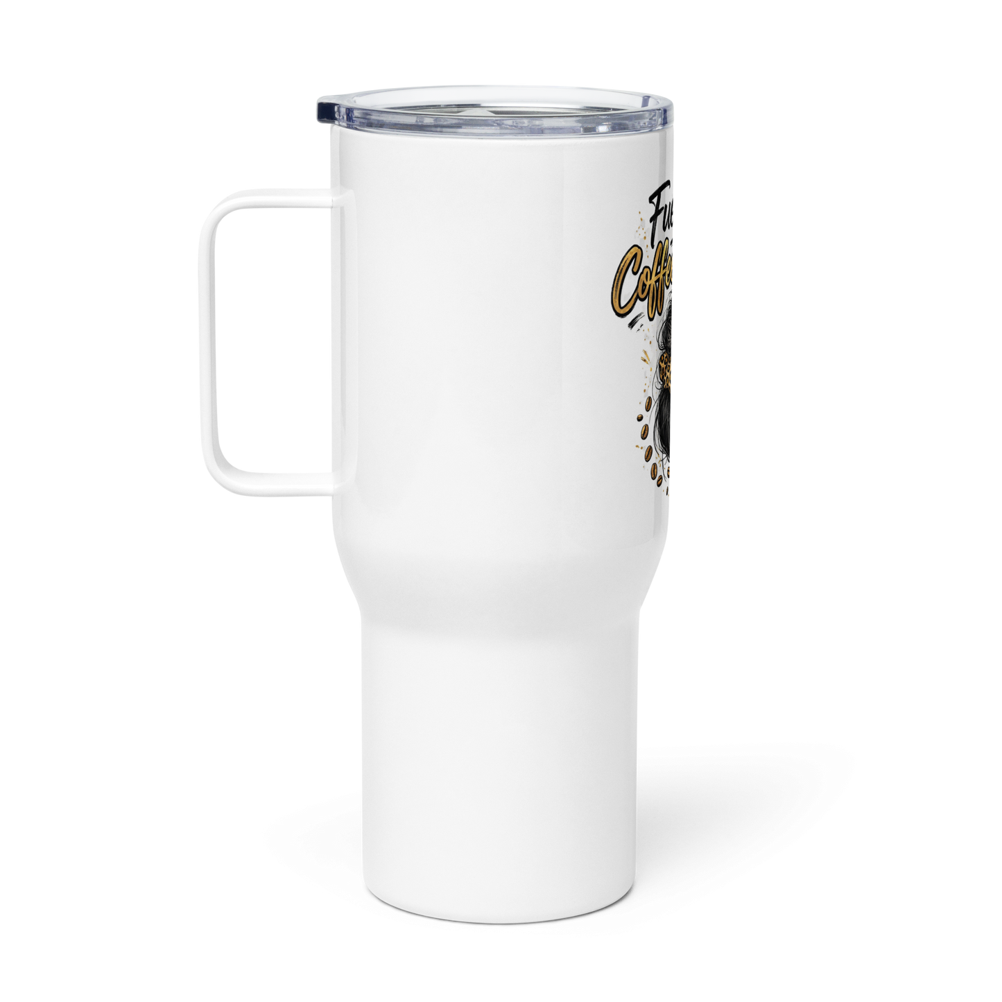 Travel mug with a handle