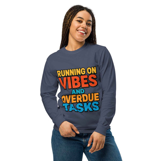 Running on vibes garment-dyed heavyweight long-sleeve shirt