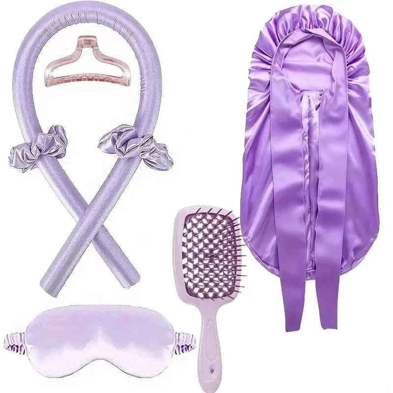 Upgraded Heatless Hair Curling Headband Scarf Soft Sleeping Bonnet for Long Lasting Soft Fluffy Lazy Curls Styling Accessories