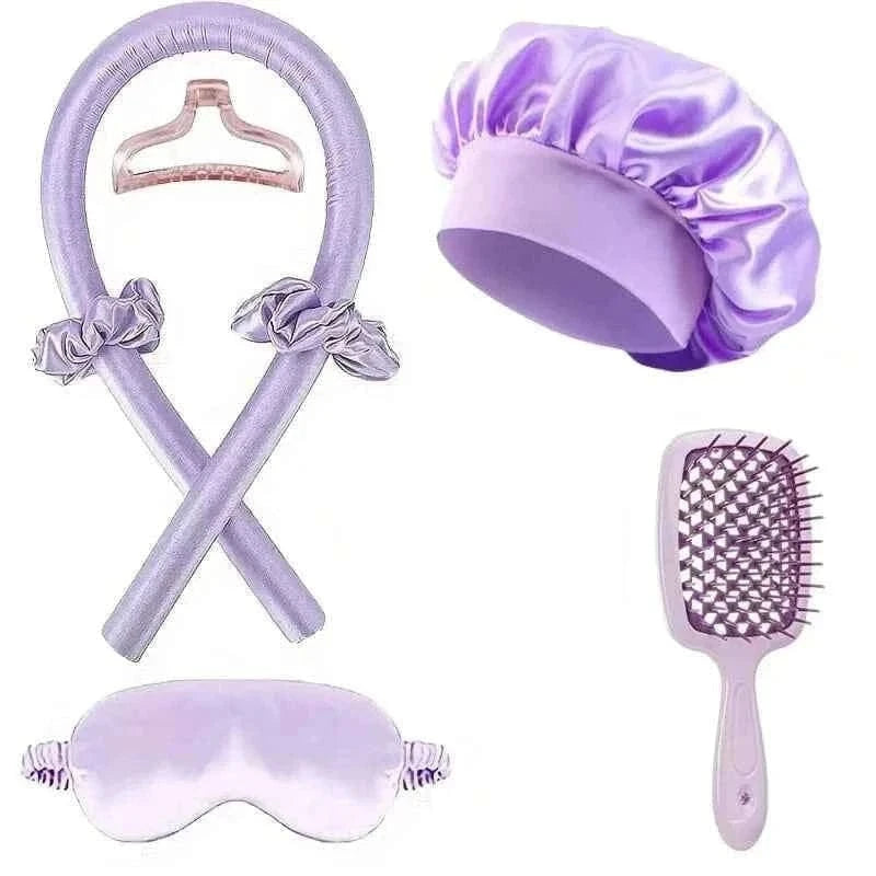 Upgraded Heatless Hair Curling Headband Scarf Soft Sleeping Bonnet for Long Lasting Soft Fluffy Lazy Curls Styling Accessories