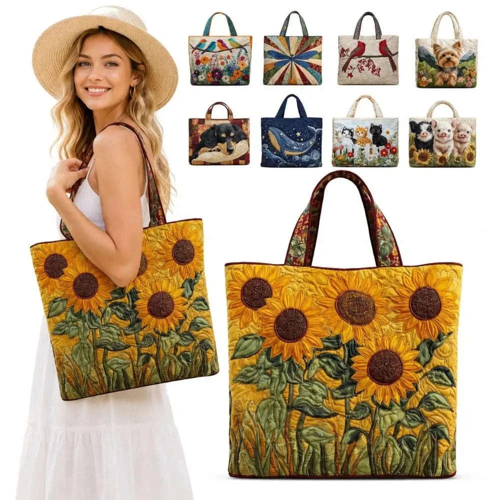 Vintage Women Printed Tote Bag Oxford Cloth Realistic Patterns Luxury Shoulder Bag Lightweight Large Capacity Travel Handbag Namahfad