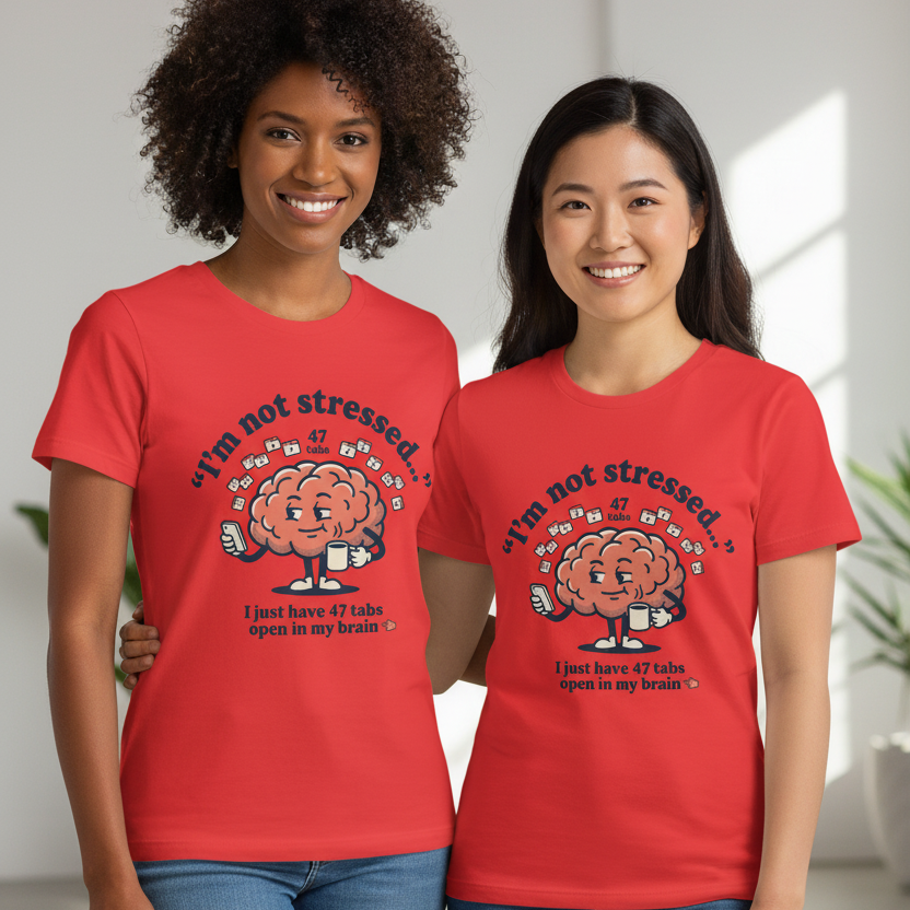 I am not stressed Women’s basic softstyle t-shirt