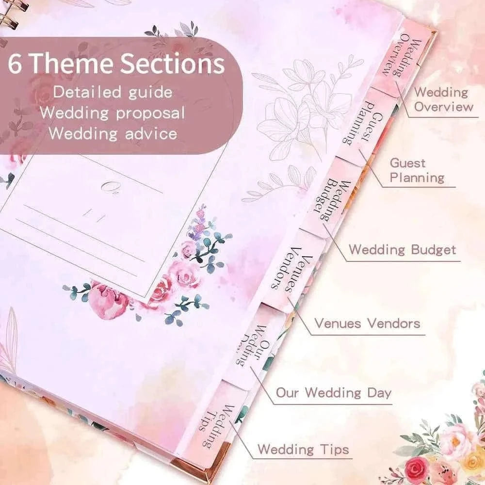 132Pages Your Perfect Day Wedding Planner for Bride Wedding Planning Journal And Organizer Planner Included Wedding Budget Tips