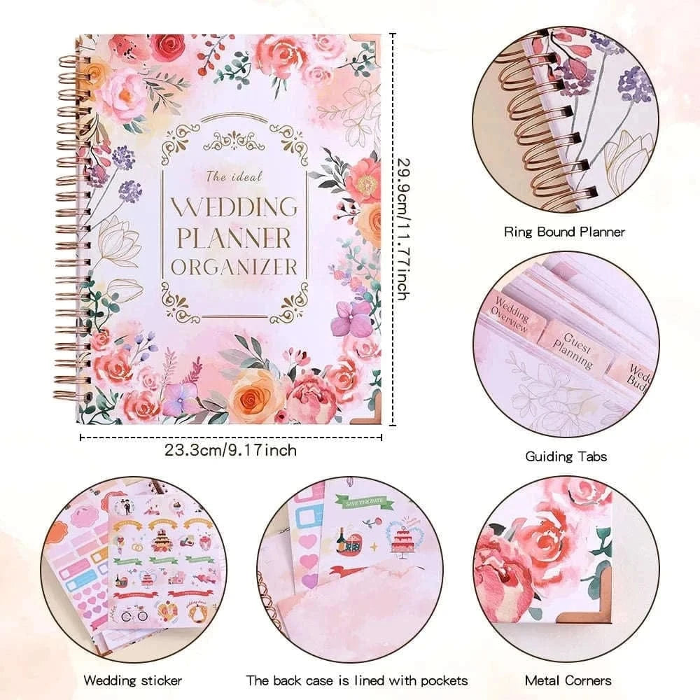 132Pages Your Perfect Day Wedding Planner for Bride Wedding Planning Journal And Organizer Planner Included Wedding Budget Tips Namahfad